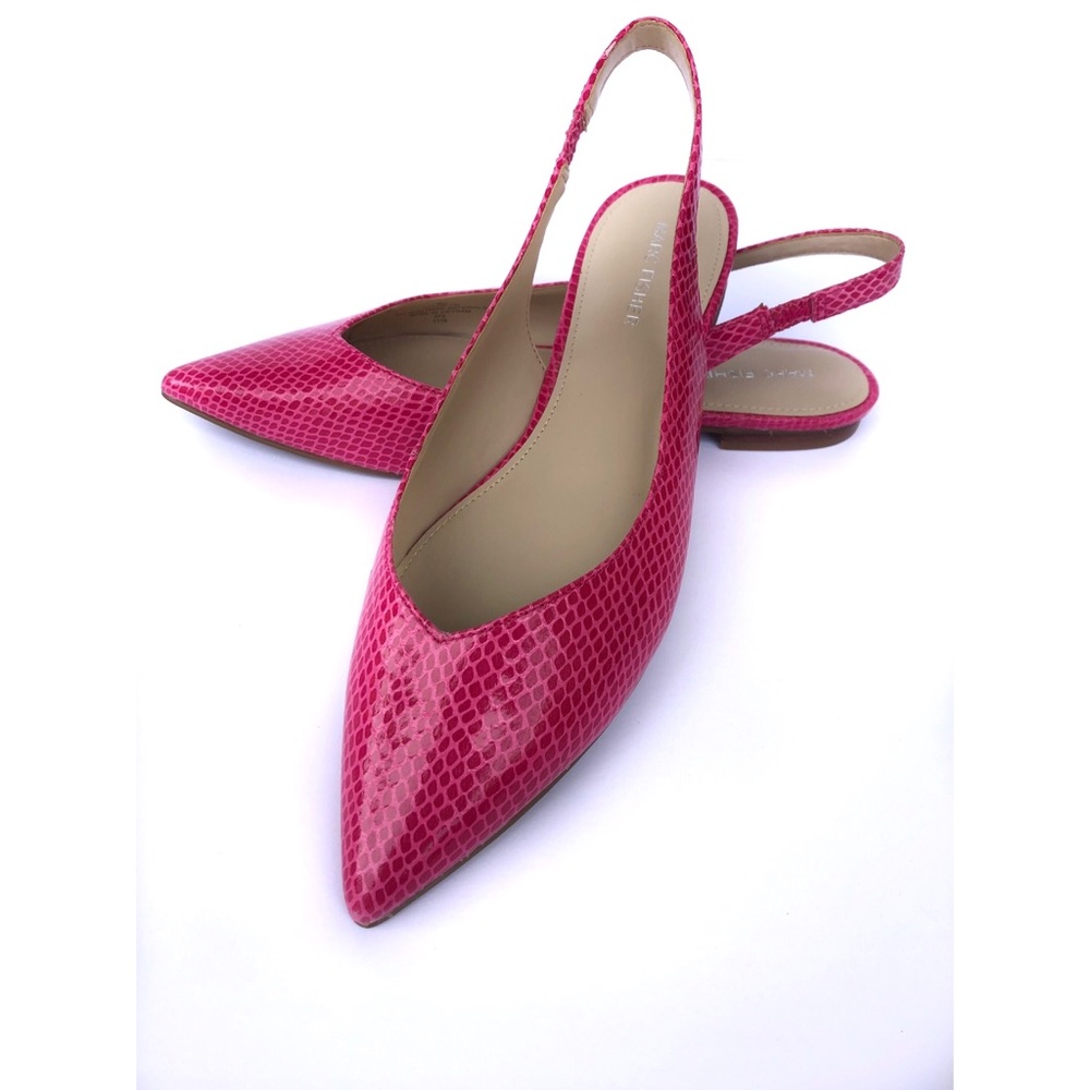 NWOT Marc Fisher Hot Pink Fina Slingback Flat